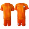 Maglia da Calcio Portiere Inghilterra Orange Mondiali 2022 per Bambino